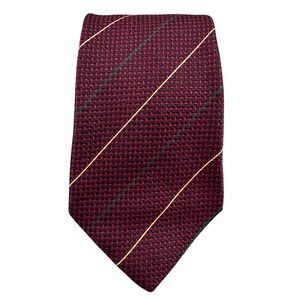Vintage Burberrys of London Silk Necktie Burgundy Classic Business Tie‎
